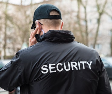 Security personnel at a client premises